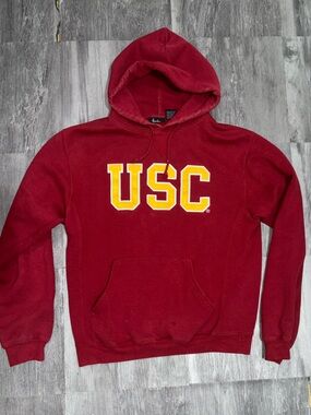 Heritage Men's Maroon Zip-Up Hoodie with Yellow USC Lettering